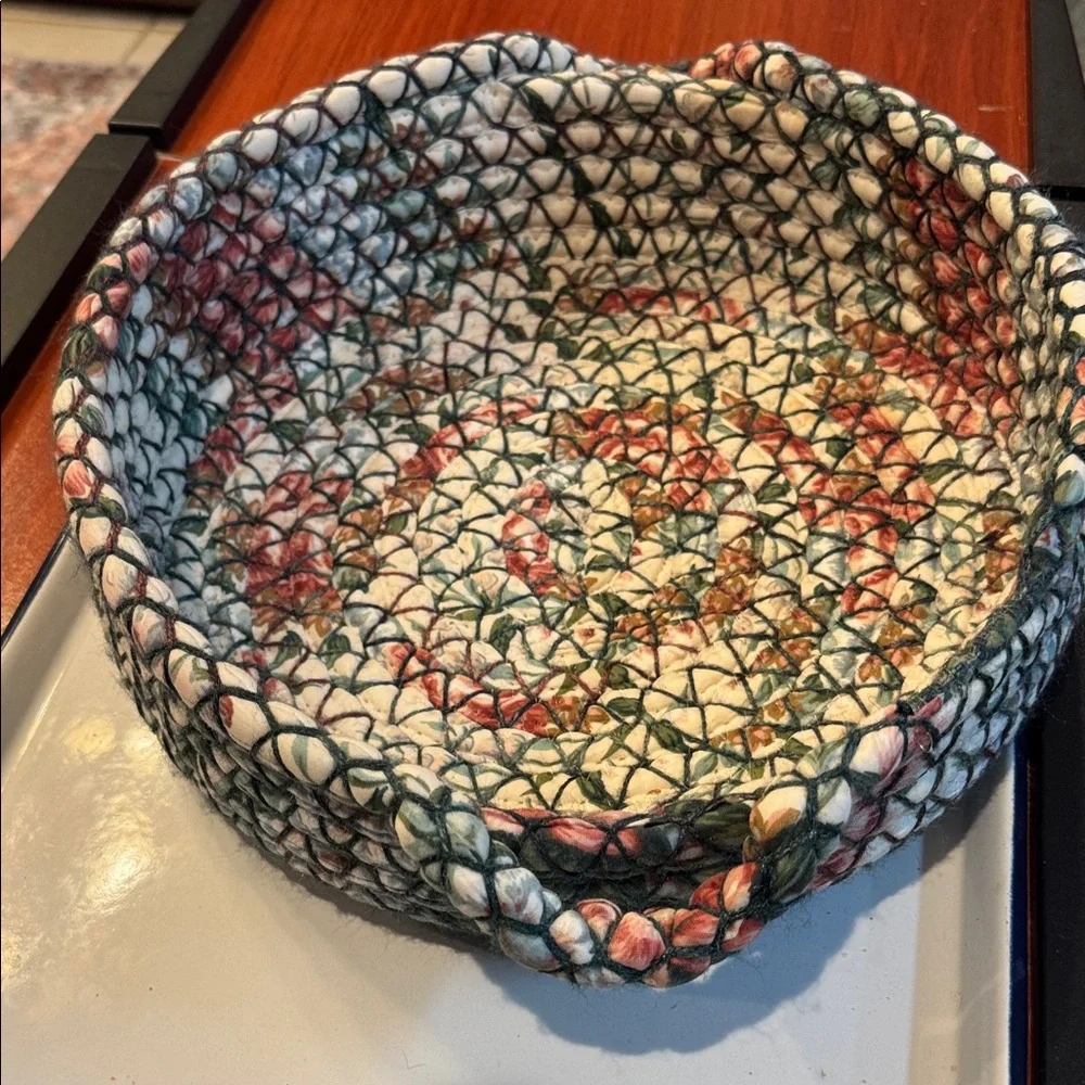 Basket Handcrafted Multicolor Woven Basket